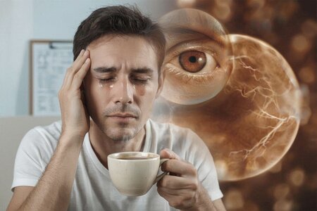 コーヒーの飲みすぎで視力低下